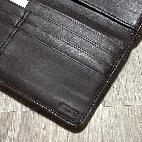Coach Signature Brown and Tan Wallet - Picture 6 of 12